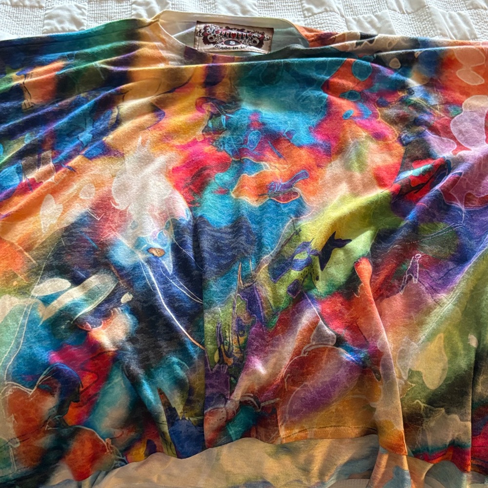 Amma made‎ in la Colorful Abstract Print Top size s